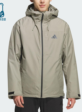 Adidas/阿迪达斯正品2025男士连帽保暖三合一羽绒内胆外套KQ5502