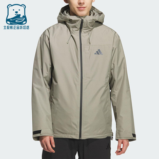 Adidas/阿迪达斯正品2025男士连帽保暖三合一羽绒内胆外套KQ5502
