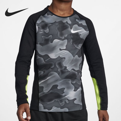 Nike/耐克正品 新款大童长袖保暖休闲运动T恤衫 AH3375-010