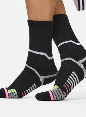 Lining/李宁正品韦德系列男子训练跑步透气吸汗长筒运动袜AWLT063