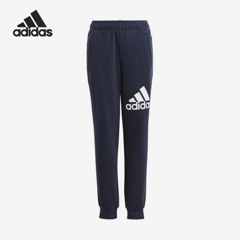 Adidas/阿迪达斯正品Essential大童字母印花束脚长裤HR6383