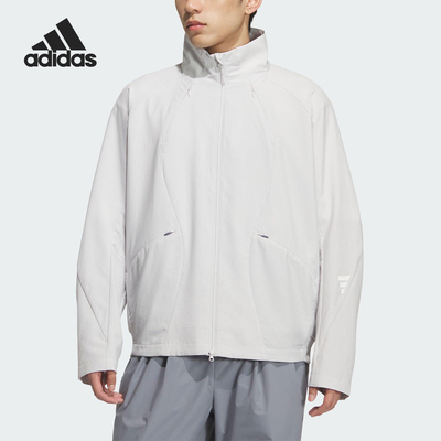 Adidas/阿迪达斯正品FOS男士速干运动休闲立领夹克外套KC0148