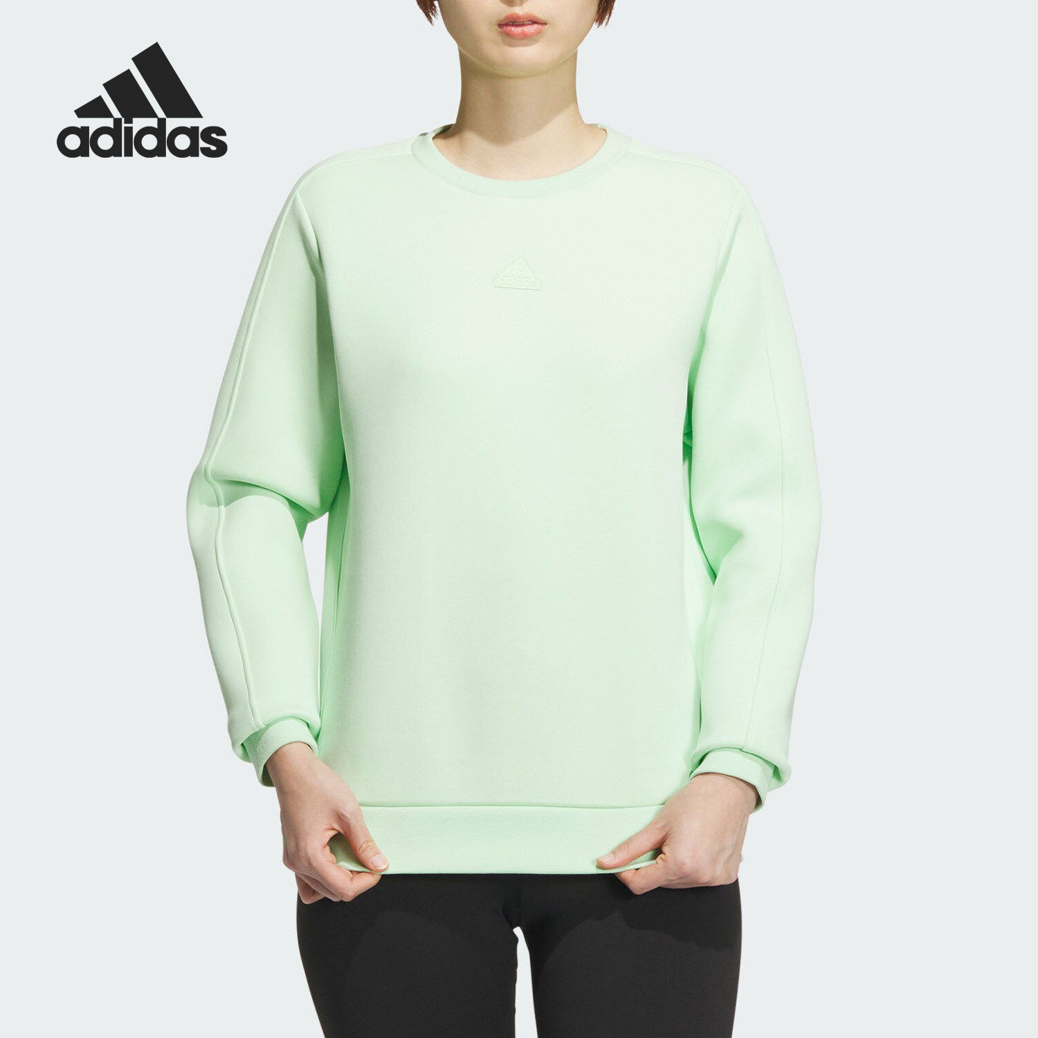adidas/阿迪达斯正品w pm crew 女士运动卫衣套头衫je8613