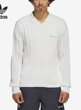 Adidas/阿迪达斯正品菲董联名男女同款刺绣徽标长袖T恤HZ8138
