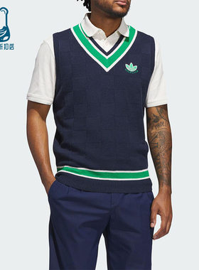 Adidas/阿迪达斯正品三叶草男士无袖高尔夫运动针织马甲JN9736