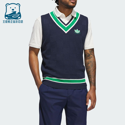 Adidas/阿迪达斯正品三叶草男士无袖高尔夫运动针织马甲JN9736