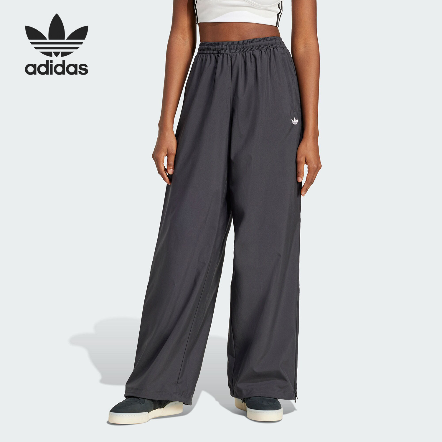 Adidas/阿迪达斯正品三叶草女士梭织宽松透气运动裤JX9206