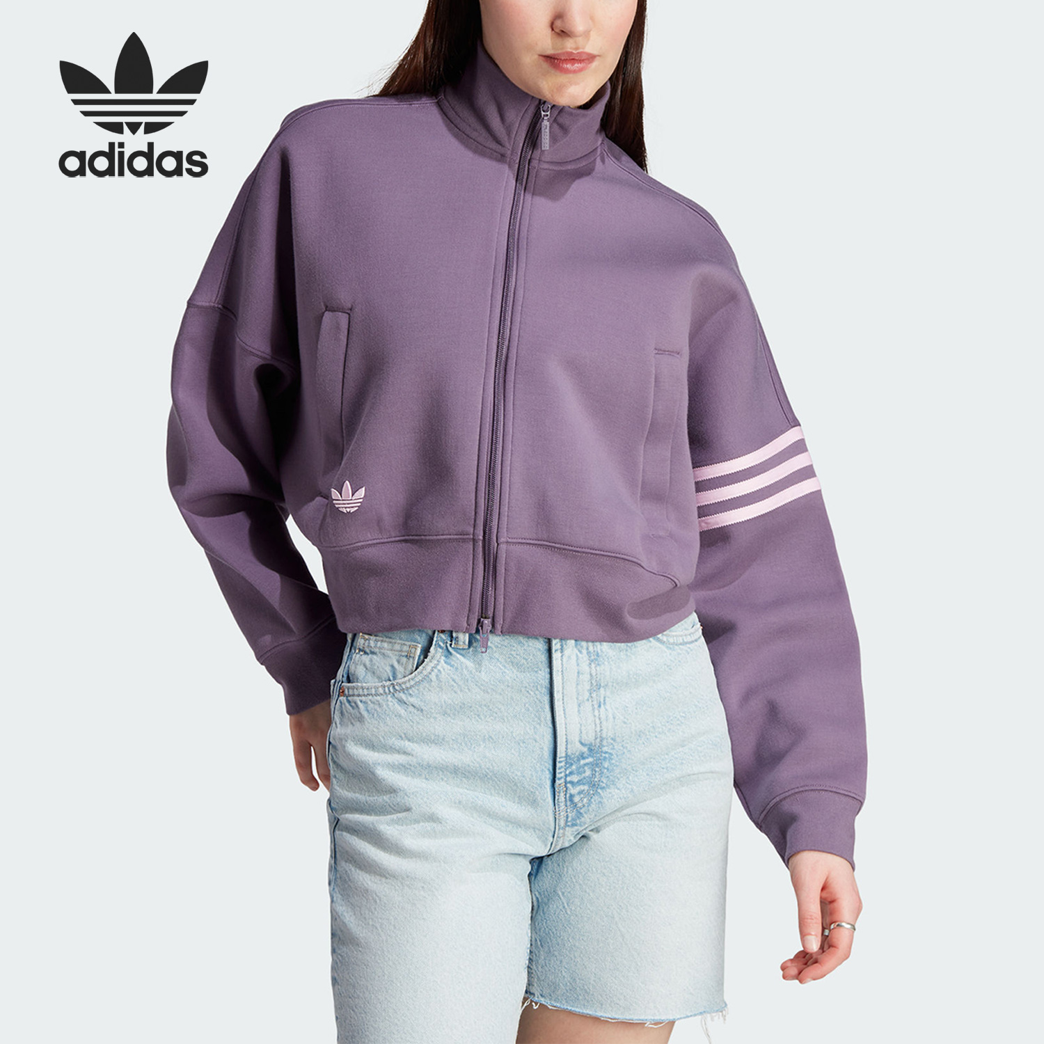 阿迪达斯正品女子宽松外套