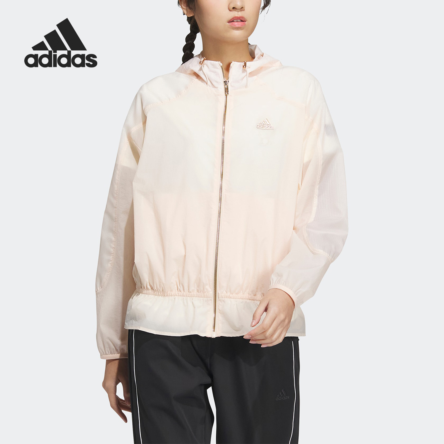 Adidas/阿迪达斯正品年新款户外女子连帽运动外套HY2826