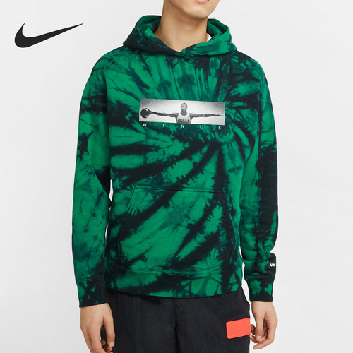 Nike/耐克正品运动男士印花连帽宽松透气套头卫衣CW1125-312