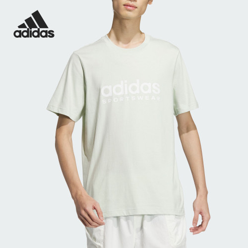 Adidas/阿迪达斯正品V BIG LOGO T男女运动休闲圆领T恤JI9072
