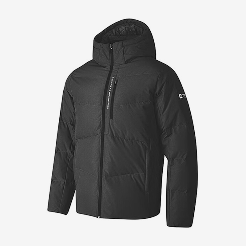 Skechers/斯凯奇正品新款男士保暖防风短款连帽运动羽绒服