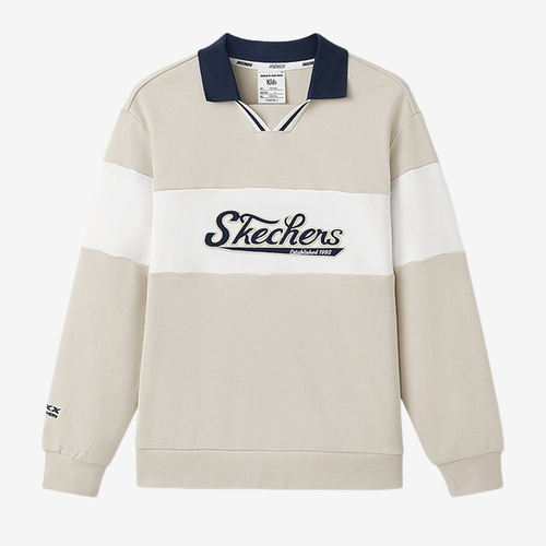 Skechers斯凯奇正品匹克球俱乐部系列儿童套头卫衣L325B029-001M