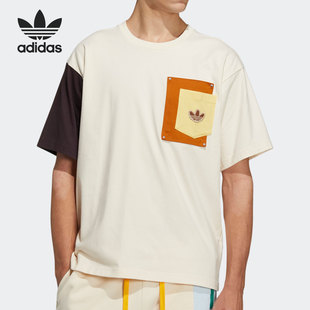 Adidas/阿迪达斯正品三叶草木偶系列男女休闲短袖T恤 HC0343