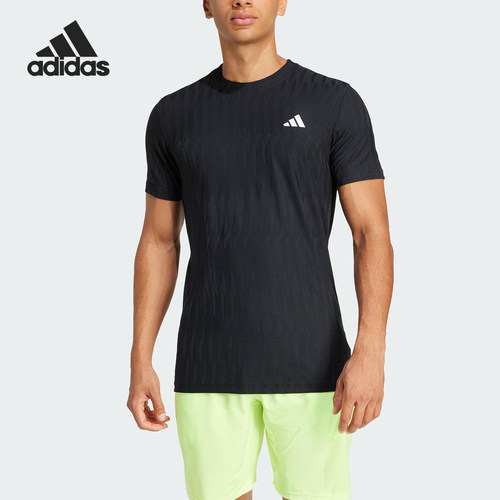 Adidas/阿迪达斯正品2025夏季款男士透气运动针织短袖JF8459