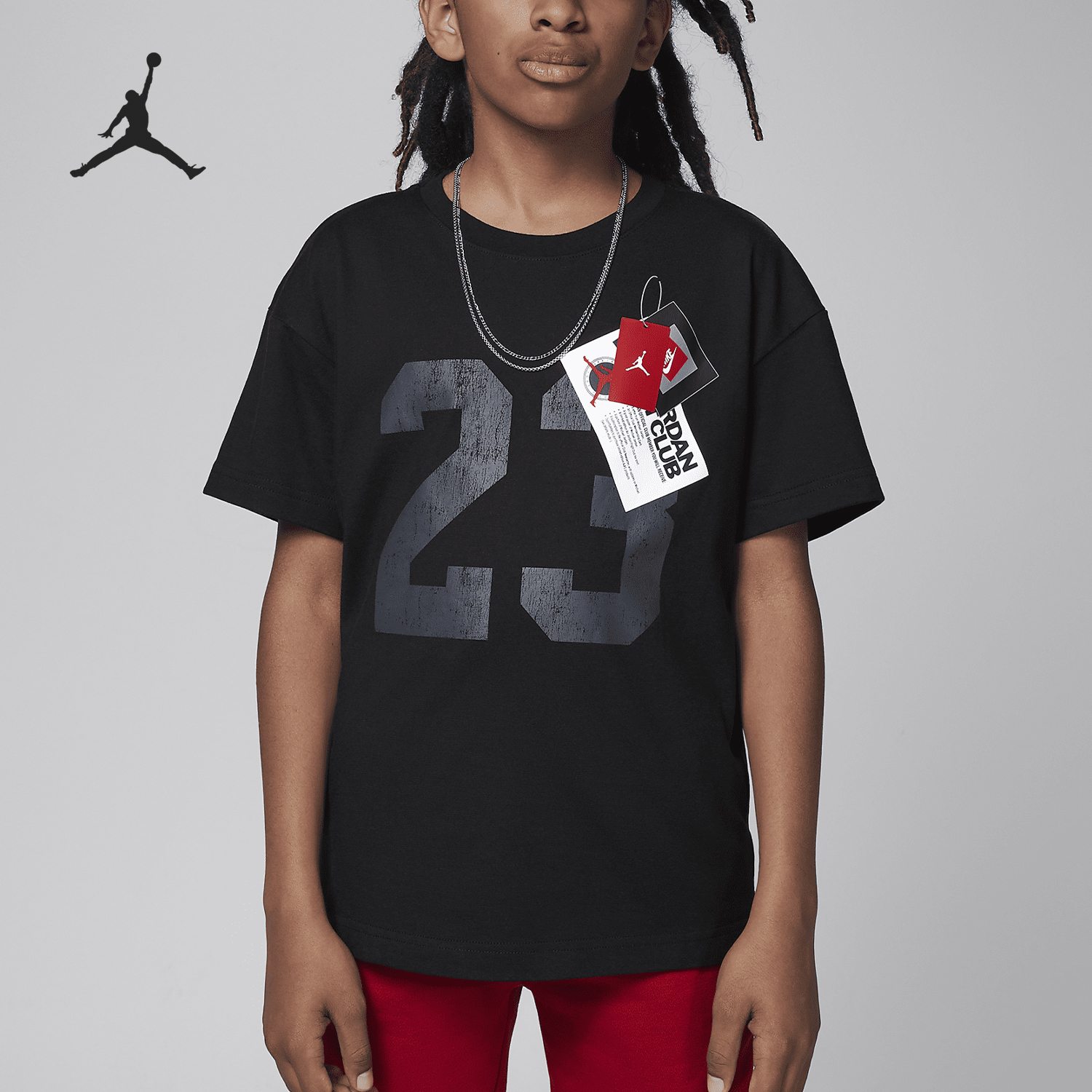 Nike/耐克正品JORDAN大童柔软透气运动休闲短袖T恤HQ7237-010