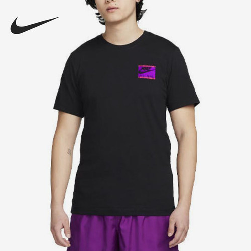 Nike/耐克正品舒适男士圆领套头透气印花运动短袖FQ3757-100