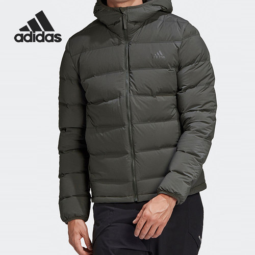 Adidas/阿迪达斯正品冬季男子运动休闲保暖连帽羽绒服FT2520