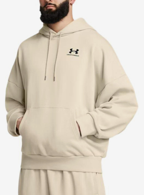 UA/安德玛正品2025新款男士连帽经典长袖卫衣套头衫1388020-289