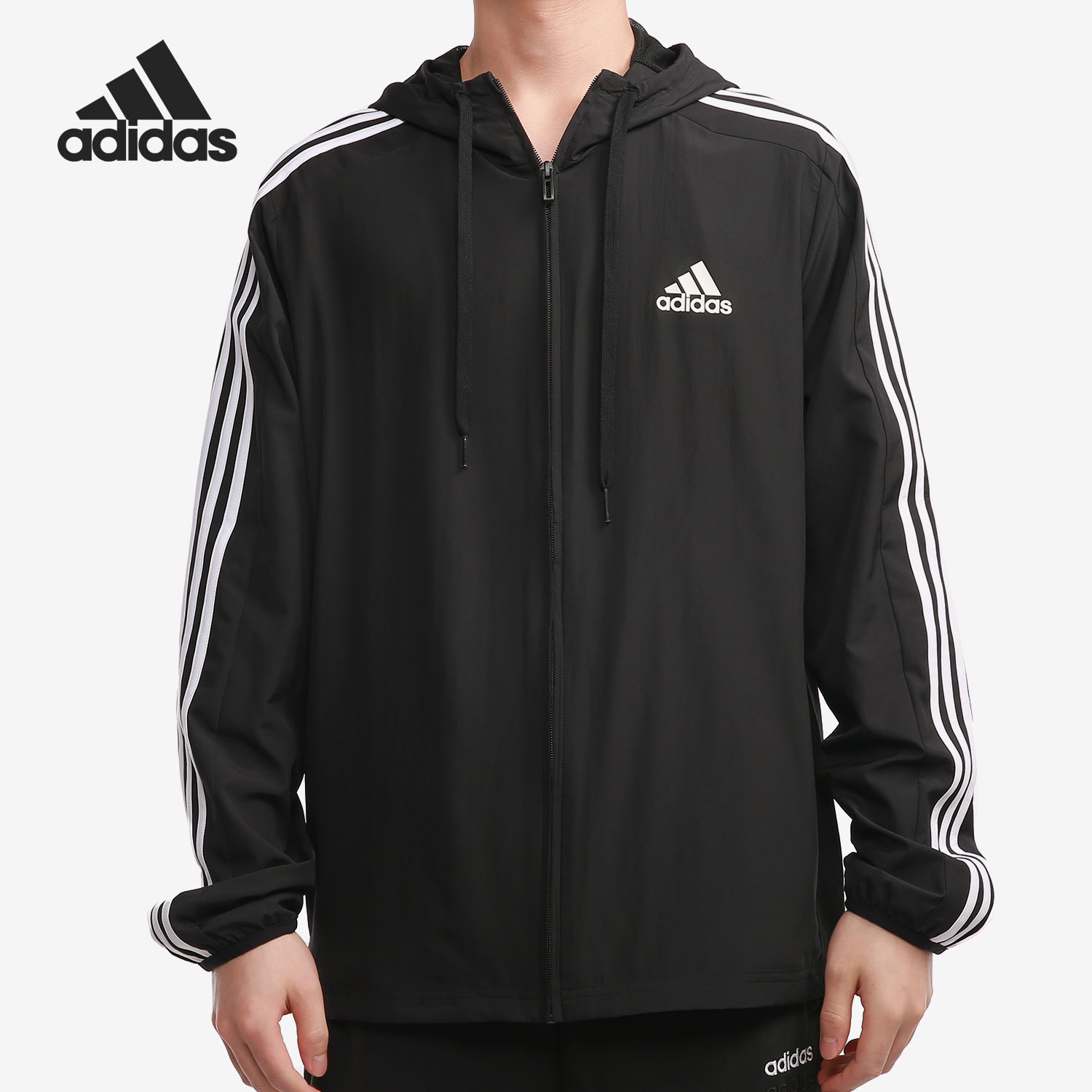 阿迪达斯男子运动连帽夹克外套