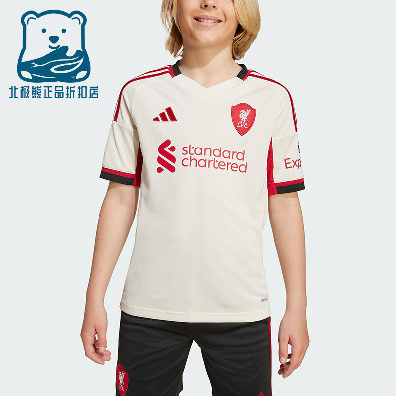Adidas/阿迪达斯正品LIVERPOOL大童透气足球运动训练短袖JV6453