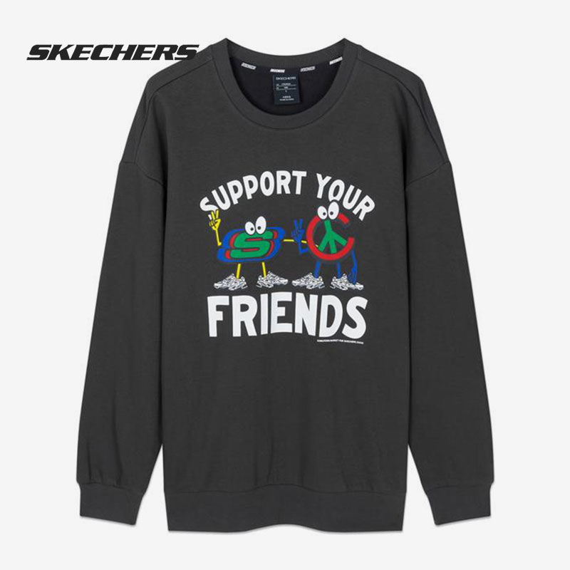 Skechers/斯凯奇正品春新款CTM系列合作款男女套头衫卫衣L121U080