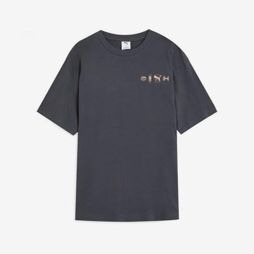 Puma/彪马正品2025夏季款男女套头耐穿休闲印花短袖633335-69