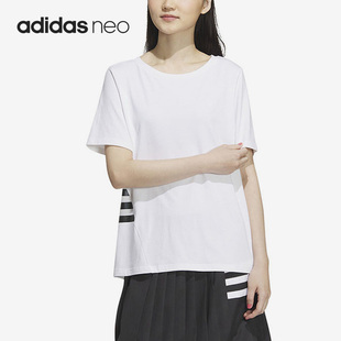 女子圆领运动透气短袖 Adidas 新款 Neo夏季 IP3900 阿迪达斯正品