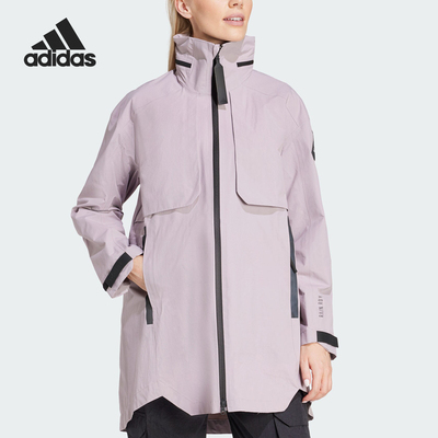 Adidas/阿迪达斯正品户外女士运动拉链连帽夹克外套IR6158