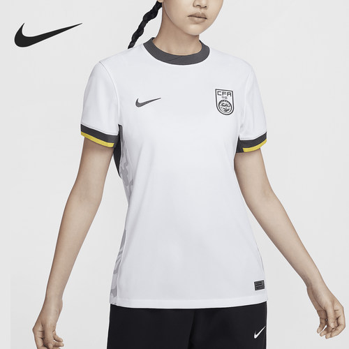 Nike/耐克正品 Dri-FIT 女士圆领透气足球运动球衣FJ4329-100