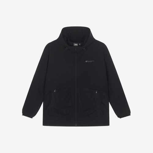 New Balance/NB正品运动男子户外拉链连帽夹克外套NAE24151-BK