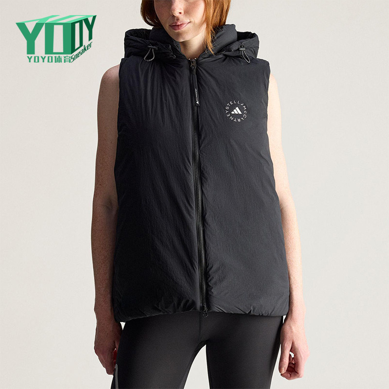 Adidas/阿迪达斯正品SMCPADEDVEST新款女经典黑色马甲棉服JW2038