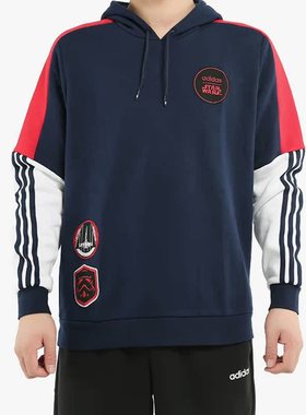Adidas/阿迪达斯正品NEO加绒卫衣男冬季保暖休闲套头衫EI4544