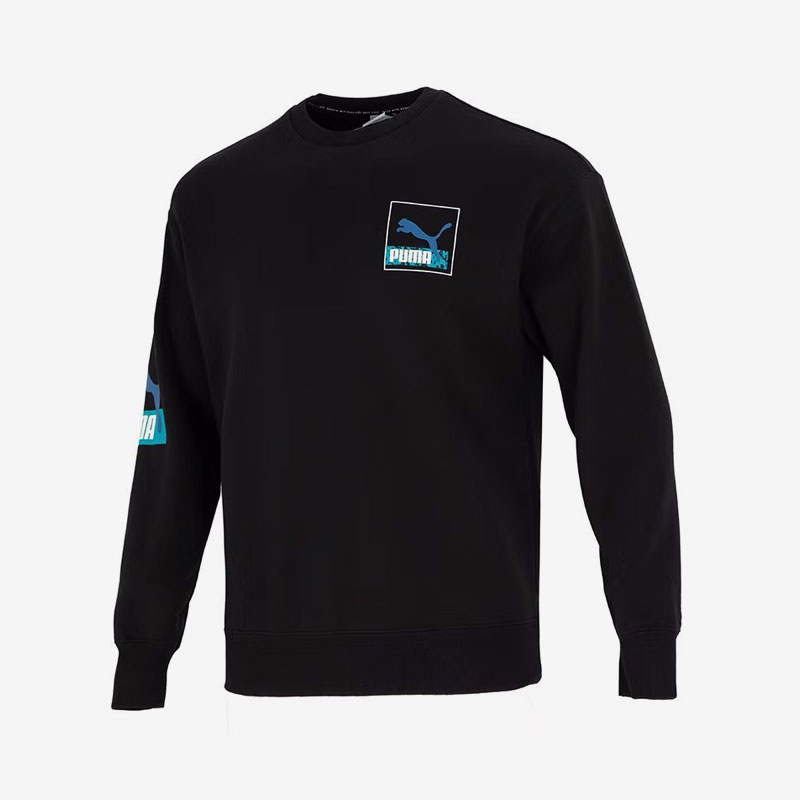 Puma/彪马正品秋季新款男子运动休闲舒适宽松卫衣537657-01