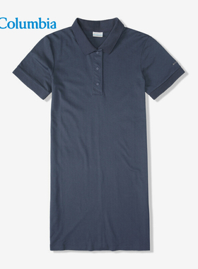 Columbia哥伦比亚正品21春新品户外女运动针织纯色连衣裙AR2984