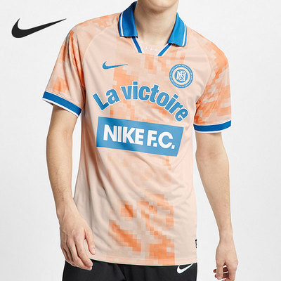 耐克男子足球翻领休闲短袖