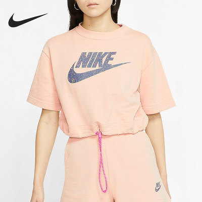 Nike/耐克正品2025女士圆领套头透气印花运动短袖CJ2276-287