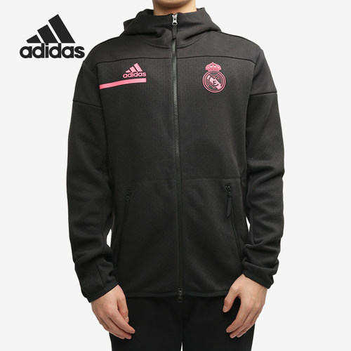 Adidas/阿迪达斯正品 REAL ZNE 男子足球运动训练连帽夹克 GN4983
