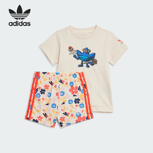 TEE SHORT SET 婴童印花短袖 IR9640 Adidas 套装 阿迪达斯正品