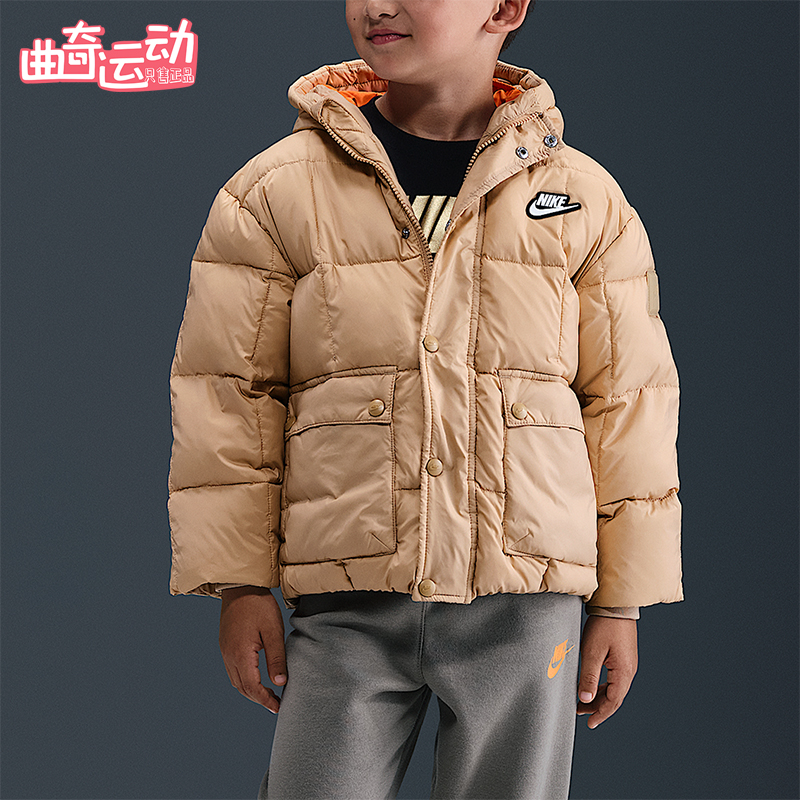 Nike/耐克正品Premium小童连帽运动休闲保暖羽绒服外套IQ9995-200