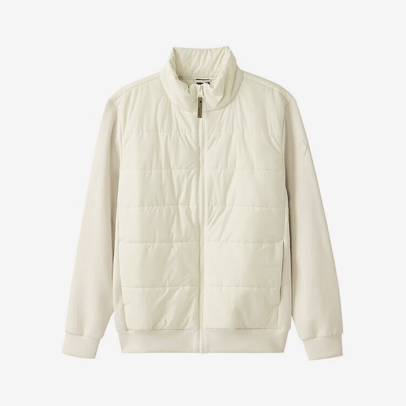 斯凯奇男士立领梭织裥棉保暖棉服