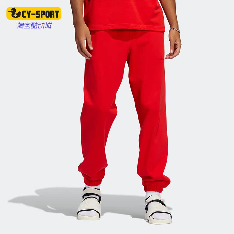Adidas/阿迪达斯正品新款三叶草男女松紧运动休闲卫裤长裤 HF9916