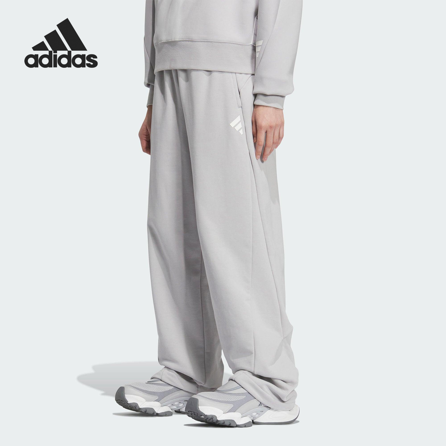 Adidas/阿迪达斯正品新款女士针织宽松保暖运动休闲裤JY8073