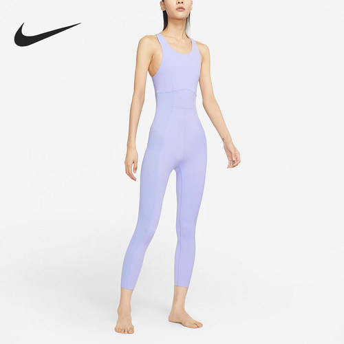 Nike/耐克正品新款女浅紫色瑜伽健身连体紧身衣DQ5629-569