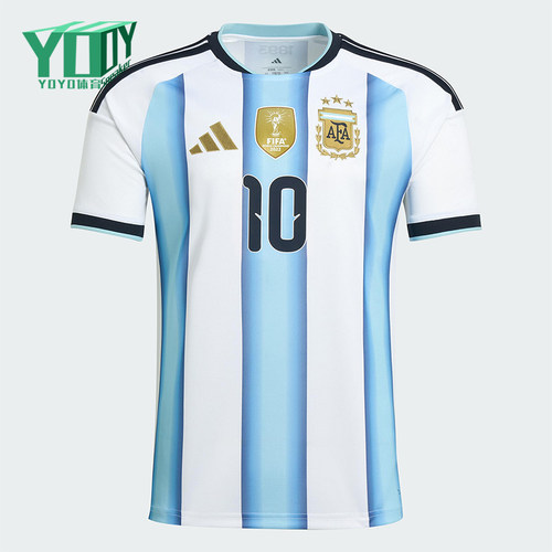 Adidas/阿迪达斯正品阿根廷男士针织修身圆领足球运动T恤KA8117