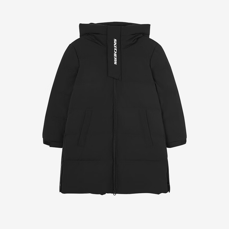 斯凯奇儿童保暖防风连帽羽绒服