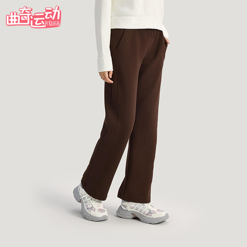 Adidas/阿迪达斯正品2025冬季款女士日常针织直筒运动长裤KH2686