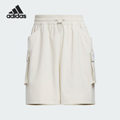 短裤 Adidas 女子运动梭织工装 新款 IS7408 阿迪达斯正品