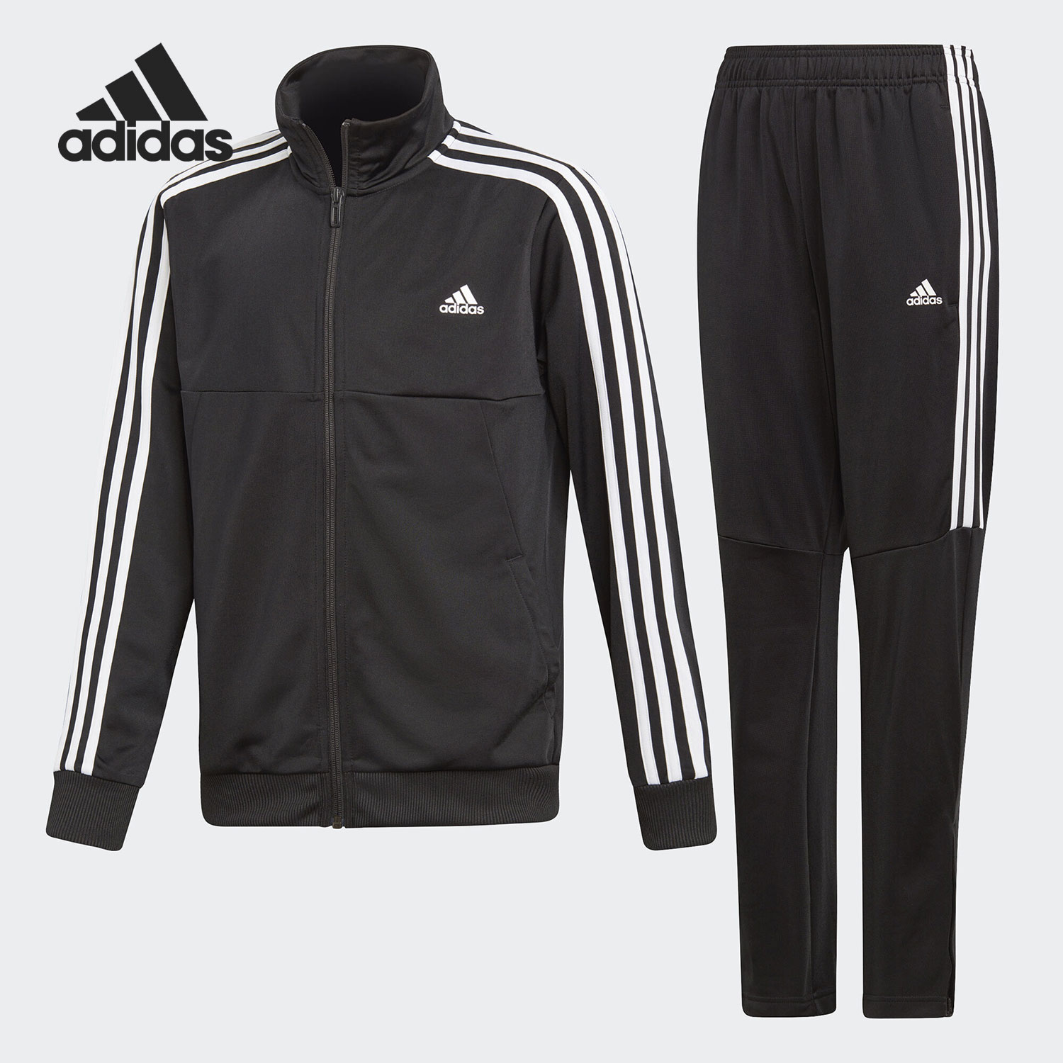 Adidas/阿迪达斯正品春季新款儿童运动训练舒适套装 DV1738