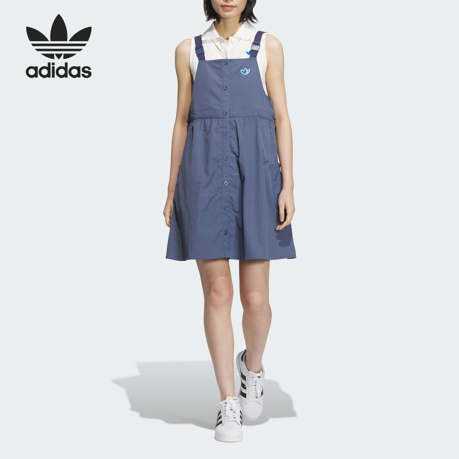 Adidas/阿迪达斯正品三叶草女士时尚简约轻盈背带裙JM2711,运动服/休闲服装,运动连衣裙,淘宝优惠券,粉丝福利购,淘宝优惠卷